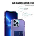 thumbnail image 3 of Designed for iPhone 13 Pro Case,Wallet Case with Card Holder,Drop Protection Protective Cover for Apple iPhone 13 Pro,Clear Purple, 3 of 8