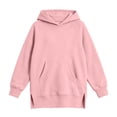 thumbnail image 6 of Girls Hoodies Size 14-16 Long Length Casual Hooded Girls Sweatshirt Side Split Long Sleeve Girls Pullover Top Loose Fall School Clothes for Teen Girls with Pocket, 6 of 6