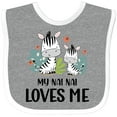 thumbnail image 3 of Inktastic Zebra My Nai Nai Loves Me Boys or Girls Baby Bib, 3 of 4