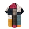 thumbnail image 4 of Qertyioot Chemise à Manches Courtes pour Hommes Grands et Forts, Chemise à Manches Courtes de Printemps pour Hommes Col Rond Ample Imprimé Géométrique Non Localisé, 4 of 4