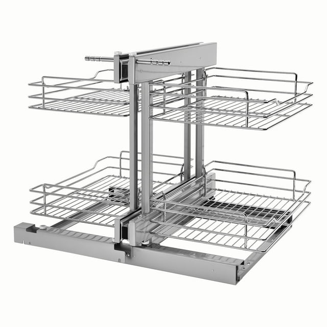 Rev-A-Shelf Chrome 2-Tier Optimizer-15" Blind Corner Cabinet Openings,5PSP-15-CR