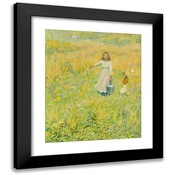 Helen Galloway McNicoll 12x14 Black Modern Framed Museum Art Print Titled - The Little Worker (1902-1912)