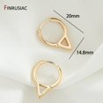 thumbnail image 1 of 2022 nuevos pendientes de aro chapados en oro de círculo redondo Simple para mujer, pendientes de anillo de moda coreana, accesorios de joyería Tan Jianjun unisex, 1 of 2