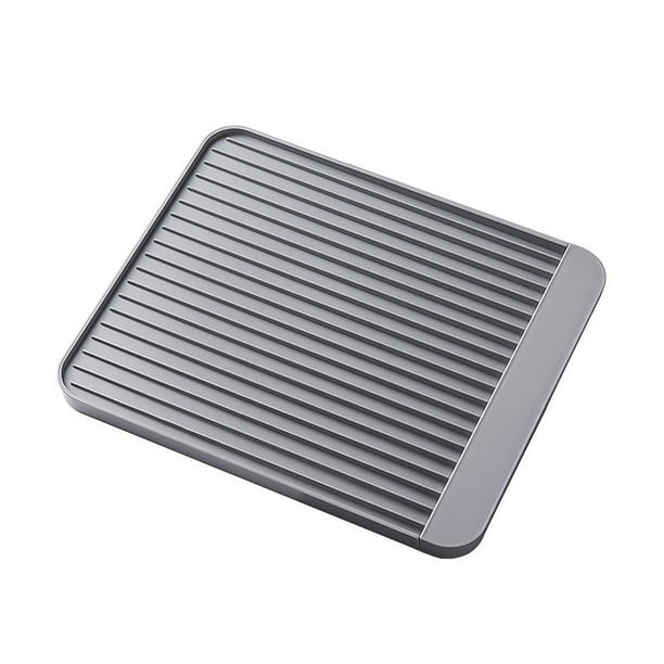 Bewildely Escurridor de cocina Escurridor de platos multifuncional Estera de drenaje de platos saludables Bandeja de goteo de cocina Cubiertos Almohadilla Cocina y Comedor Gris Bewildely HA027646-01