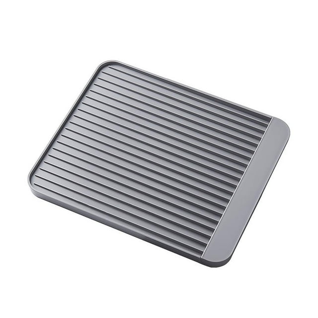 Bewildely Escurridor de cocina Escurridor de platos multifuncional Estera de drenaje de platos saludables Bandeja de goteo de cocina Cubiertos Almohadilla Cocina y Comedor Gris Bewildely HA027646-01