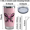 thumbnail image 2 of Warrior Definition Gift Breast Cancer Awareness 20oz Insulated Tumbler with Lid and Straw Chemo Gifts for Cancer Patients Cancer Warrior Gifts(Survivor Definition), 2 of 7