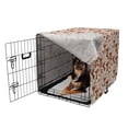 thumbnail image 2 of Angel Dog Crate Cover, Medieval Marry Love Angel Playing Music Valentine Cupid Date Dove Marriage, Easy to Use Pet Kennel Cover for Dogs, 35" x 23" x 27", Eggshell Ruby Caramel, by Ambesonne, 2 of 6