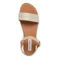 thumbnail image 3 of STEVE MADDEN Womens Beige Rhinestone Comfort Dina Round Toe Buckle Slingback Sandal 11 M, 3 of 4
