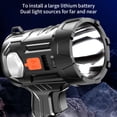 thumbnail image 5 of Rechargeable LED Spotlight | Handheld Flashlight Super Bright Outdoor Searchlight | Solar USB Charging | 4800mAh Battery | 5-LED P900 Wick | 4 Light Modes | Waterproof Durable Design, 5 of 9
