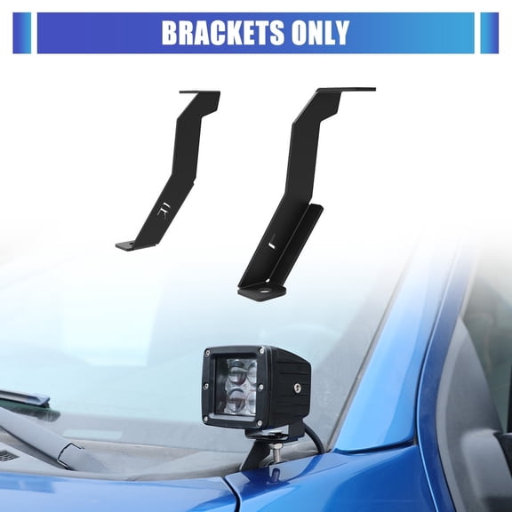 A-Pillar LED Light Bar Windshield Mount Brackets fit for 2015-2025 FORD F-150, Q235A Material