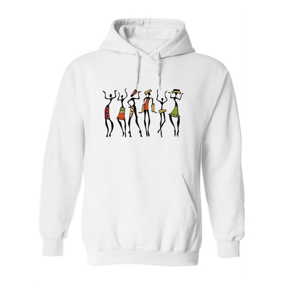 Sketch Of African Dancers Hoodie Women -Image by Shutterstock, Female Small
