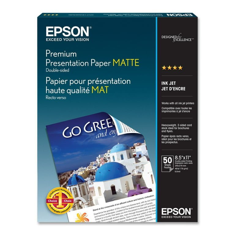 Epson Premium Presentation Paper Matte, Double-Sided (8.5 x 11