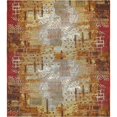 thumbnail image 1 of Unique Loom Modern Collection Rustic Abstract Vintage Transitional Indoor and Outdoor Flatweave Area Rug, 10 x 12 Feet, Multi/Brown, 1 of 1