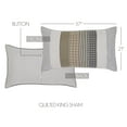 thumbnail image 2 of VHC Brands Ashmont Quilted King Sham Cozy Soft Cotton Pillow Cover Farmhouse Country Rustic Gray White Tan 21x37, 2 of 4