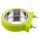 thumbnail image 1 of Cuenco extraíble de acero inoxidable para agua y alimentos, cuencos, jaula, gallinero, taza para gatos, cachorros, pájaros, mascotas (pequeño, verde con clip corrugado), 1 of 5
