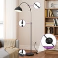 thumbnail image 6 of Dextrus Floor Lamp with Foot Switch, 61″Height Tall Arched Standing Lamp for Bedroom, Living Room, Office(Black), 6 of 6