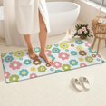 thumbnail image 4 of Pioneer Flower Floral Print Pattern Bathroom Rugs Mat, Non Slip Microfiber Bathroom Rug with Rubber Backing, Soft Mats for Bathroom Floor Tub Shower, 24"x60", 4 of 5