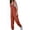*Orange, variant on ClodeEU Women's Sleeveless Wide Leg Jumpsuit with Pockets,Casual Loose Fit Overall for Everyday Wear Beige,Women's Plus L