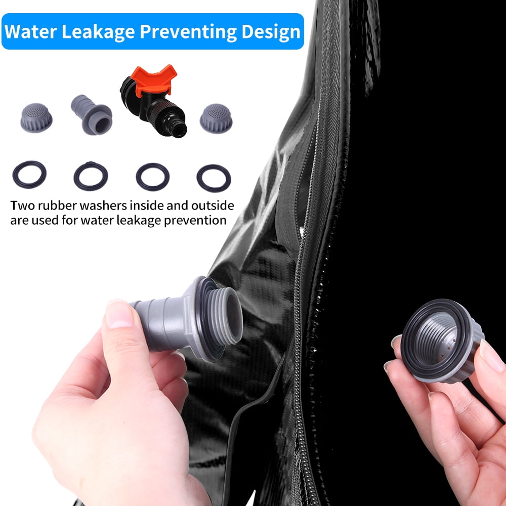 Ktaxon 100 Gallon Collapsible Rain Barrel, Portable Water Storage Tank - Black