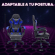 thumbnail image 4 of Silla Gaming con Reposapies y Luz LED Premium Gamer azul 6.49 pulg TITANO SGCRPLED01BL, 4 of 7