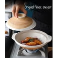 thumbnail image 2 of Japanese Ceramic Pot Casserole Baking Dish Korean Cooking Bowl Ceramic Cooking Pot Earthenware Stew Pot Stockpot With Lid For Home Restaurant, 2 of 6