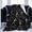 Black1, variant on Blue Marlin Fish Jumping Ocean Wave Pattern Blanket