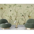 thumbnail image 3 of Muravie Peanut Green Bird and Flower 3D Wallpaper, 3 of 3