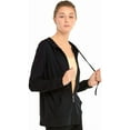 thumbnail image 3 of Sofra Ladies Thin Zip-Up Hoodie Jacket, 3 of 5