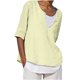 thumbnail image 2 of mfyjkho Tops Para Hacer Ejercicio Para Mujer, Blusa Informal De Verano Con Cuello En V Y Mangas 3/4 Para Mujer Tops Para Hacer Ejercicio Para Mujer Xxxl, 2 of 5