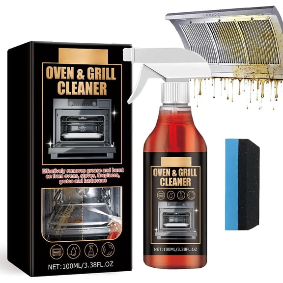 2026 New Kitchen Heavy Oil Cleaner Spray, 2026 New All Purpose Kitchens Heavy Oil Cleaning Agent, Kitchen Cleaner Spray, Cleaning Spray for Microwave & Oven & Stove Top(1PCS)