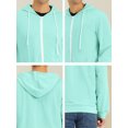 thumbnail image 6 of INSPIRE CHIC Men's Hoodies Long Sleeves Solid Zip Up Knit Sweatshirt Jackets Mint 2XL, 6 of 6