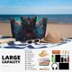 thumbnail image 5 of Disketp Starry Sky Moon Wolf Leader Bolsa de Playa de Gran Capacidad, Bolso Impermeable y a Prueba de Arena para Mujer, Ideal para Playa, Piscina y Natación, 5 of 7