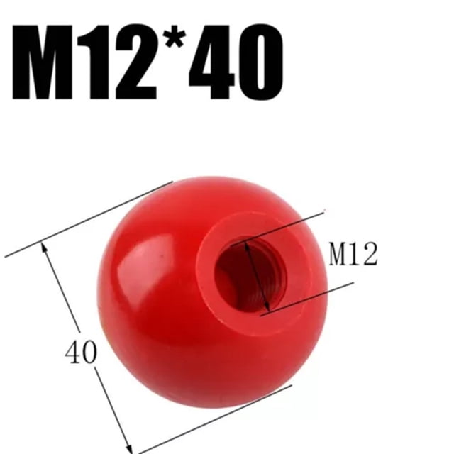 Outil de Machine Efficace et Polyvalent Poignée Boule Écrou pour Diverses Industries M12-40bakelite Rouge