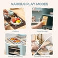 thumbnail image 6 of Robud 4 Groups Play Kitchen Playset Kids, Wooden Kitchen Set with Realistic Sound, Ice Maker, Fridge, Oven, Washing Machine, Pretend Play Toy Kitchen Set, Gift for Boys Girls, Blue, 6 of 8