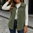 thumbnail image 6 of Corduroy Vest Women Button Up Fall Winter Sleeveless Jacket Classic Comfortable Layering Wasitcoat, 6 of 6