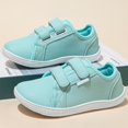 thumbnail image 6 of Yindaity PU Toddler Shoes Boys Girls Barefoot Shoes Kids Breathable Sneakers Tennis Shoes Slip on Shoes Toddler Hiking Shoes Light Blue,4, 6 of 9