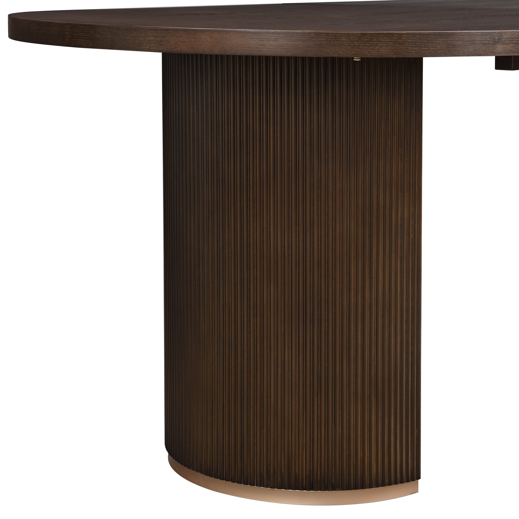 Christopher Knight Home Minimalist 88“ Oval Dining Table for 4-6, Walnut