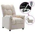 thumbnail image 1 of vidaXL Electric Recliner Chair Cream Fabric, 1 of 5