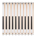 thumbnail image 1 of ASKA L2 Blanc Pool Cue Lot en Vrac de 10 - Érable de Roche Dure Canadien de 58 Pouces, Poids Mixtes, 1 of 7