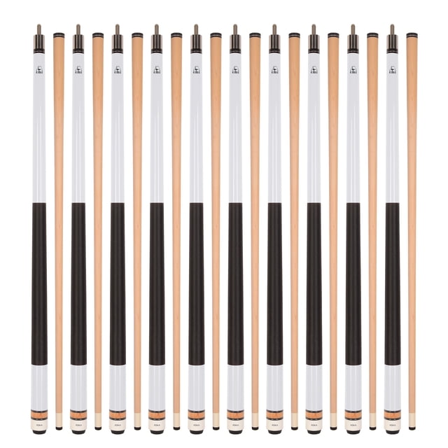 ASKA L2 Blanc Pool Cue Lot en Vrac de 10 - Érable de Roche Dure Canadien de 58 Pouces, Poids Mixtes