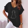 thumbnail image 2 of Women Blouses and Tops Fashion Under 10 Womens T Shirts Loose Fit Pack Summer Clothes Outfits Women Over 50, 2 of 4