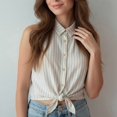 thumbnail image 6 of Womens Sleeveless Button Down Shirt Basic Solid Casual Tank Tops for Work Classic Collared Blouses M, 6 of 7