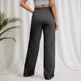 thumbnail image 5 of Women's Casual High Waist Wide Leg Pants With Drawstring Soft Comfortable Stretchy Workout Yoga Trousers For Running Outdoor Activities, 5 of 6