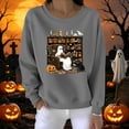 thumbnail image 4 of Aimik Halloween Sweatshirt Women Ghost Pumpkin Letter Print Fall Winter Long Sleeve Crewneck Pullover Top, 4 of 5