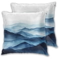 thumbnail image 4 of Ryan; Mountain Modern Throw Pillow Covers Set of 2 Throw Pillowcases Cushion Case Square for Soft Home Decor Bed Couch Car Living Room 18x18 Inch, 4 of 7