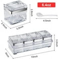 thumbnail image 3 of ER 4 Uds tarro de especias de cocina caja de especias transparente contenedor de almacenamiento Sp Rojo Verde, 3 of 5