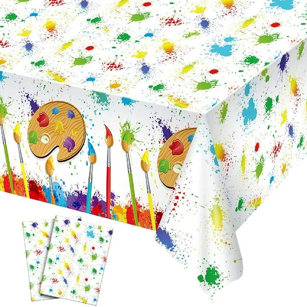 Art Paint Party Tablecloths Paint Splatter Party Supplies for Art