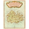thumbnail image 2 of Unknown 15x18 White Modern Wood Framed Museum Art Print Titled - Petite Map of Island of Antigua, 2 of 4