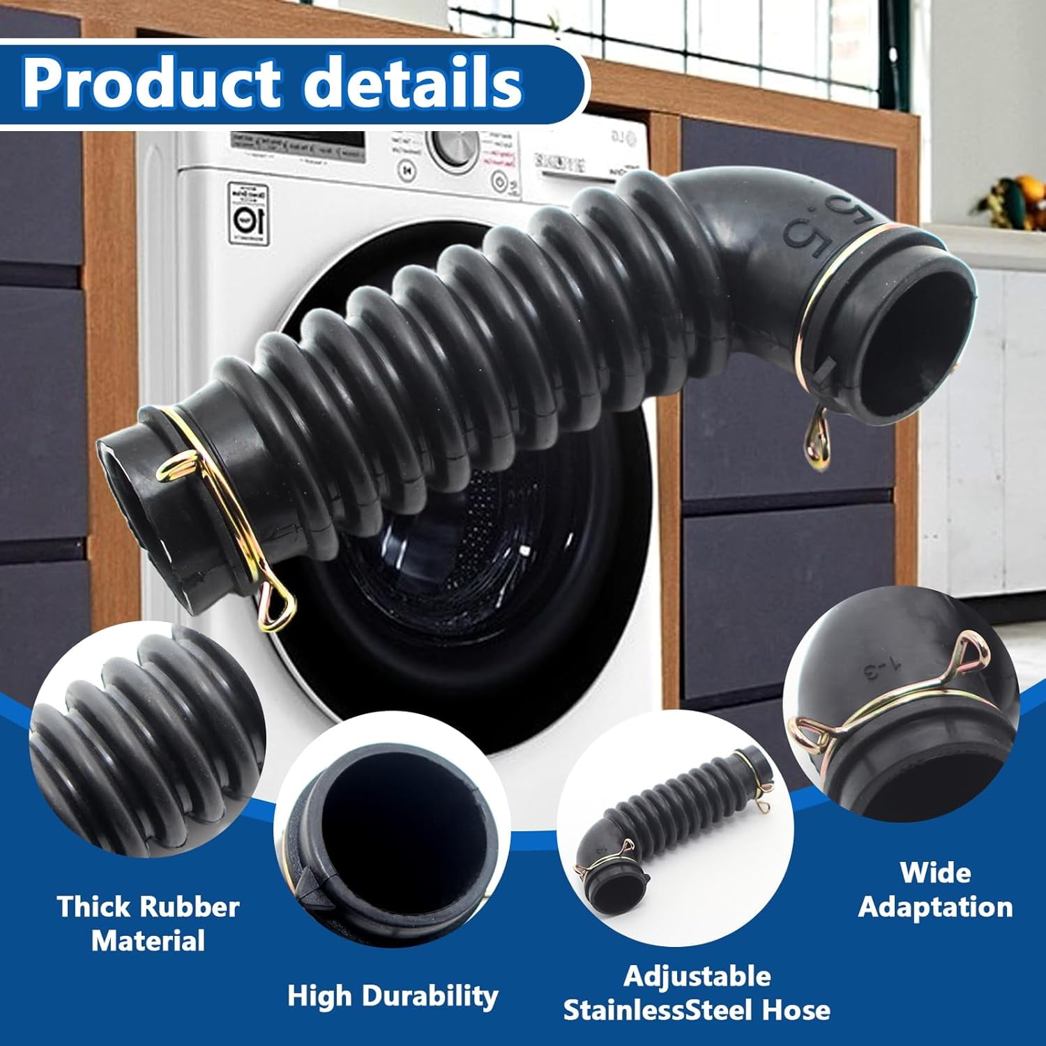 Aniceparthy Washing Machine Drain Hose Assembly for LG Kenmore WT7800CV WT7800CW WT7880HWA