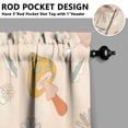 thumbnail image 5 of Mushroom (40) Kitchen Curtain Valance 3 Piece Home Curtains and Valance Set Curtain Sink Window Decor Window Treatment Tier 27.5x36 Length, 5 of 6